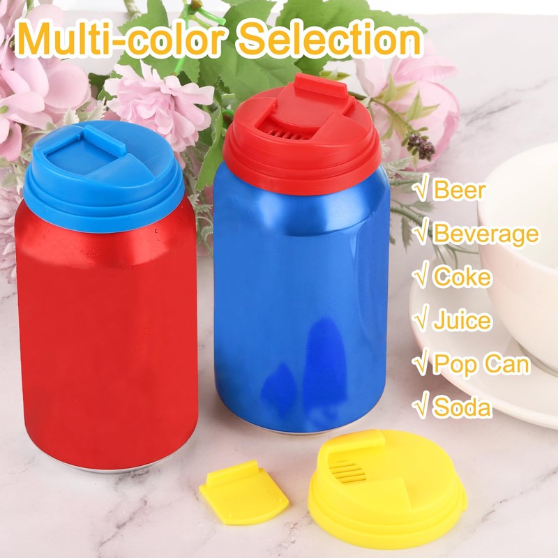 uxcell Soda Can Lids, 4pcs - Plastic Can Covers, Can