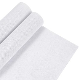 Aida Cloth 14 Count 2 Pieces Cross Stitch Fabric White Embroidery Cloth for Needlework DIY Craft (19.6 x 21.6 Inch)