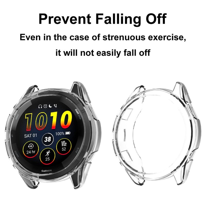 KeeFos Protective Case Compatible with Garmin Forerunner 265, TPU Case