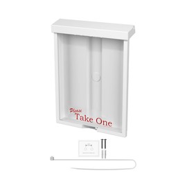 Marketing Holders Outdoor Brochure Holder Flyer Box with Hardware for 8.5" x 11" Inch Papers Heavy Duty White Printed Materials Display Post Mount Outside Advertising Catalogs Caddy