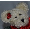 Boyds Bear Plush White Bear in Snowflake Wheelbarrow