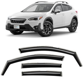 CLIM ART in-Channel Incredibly Durable Rain Guards for Subaru XV Crosstrek 2018-2023, Original Window Deflectors, Vent Window Visors, Vent Deflector, 4 pcs. - 618415