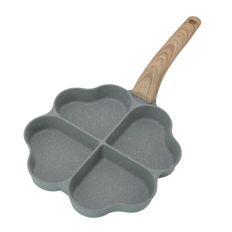Egg Frying Pan Nonstick Heart Shaped 4 Cup Uniform Heating