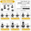 110 Sets Chicago Screws Kit- M5x4,5,6,8,10,12mm Assorted Leather Screw Rivets
