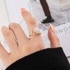 IMINI Rotating Flower Wrap Finger Ring Spinner Band Ring for