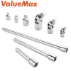 VALUEMAX 9PC Socket Accessory Set 3/8" Dr Extension Bar 1/4"