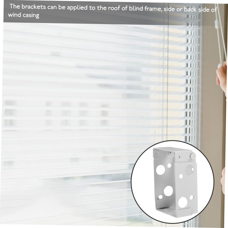 ULTECHNOVO 6Pcs Low Profile Blind Brackets for Easy Installation Sturdy