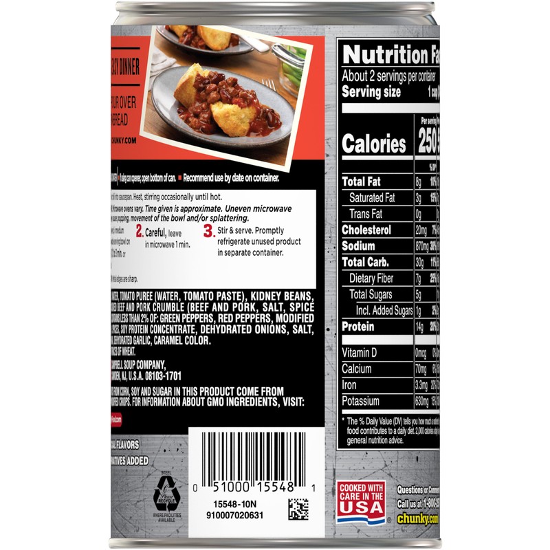 Campbell's Chunky Soup, Hot & Spicy Beef & Bean Firehouse