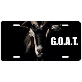Greatest of All Time G.O.A.T. Decorative Car Front Sublimated License Plate, 0.025 inch(0.65mm) Thickness 6"x12" inch-GOAT-1022