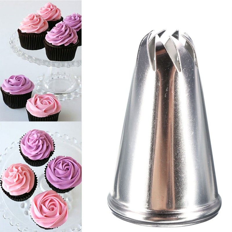 BELTI Stainless Steel Eight Teeth Drop Rose Flower Icing Piping