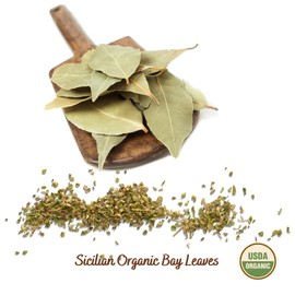 Filippone, Organic Sicilian Bay Leaves, Flakes, Crushed, Hearb Seasoning, Shaker, 20 g (0.70 oz), Fresh Grown in the Mountains of Sicily, Italian Shaker Dried Bay Leaves, Sicilian Bay Leaf with intense aroma, Bay Leaf Flakes , Certified USDA Organic