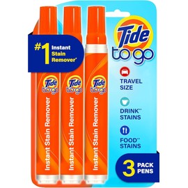 Tide Pen Stain Remover for Clothes, Tide To Go Pen, Instant Stain Remover Pen & Spot Cleaner, Portable & Travel-Friendly, 3 Count (Pack of 1)