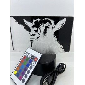 🐐Goat Singing Microphone 3DLED Lamp 8Colors+Remote (Show It Off) Goat Simulator