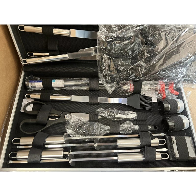 OlarHike Stainless Steel BBQ Grill Accessories - 25 Pieces