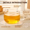 GURUDAR Glass Tea Cups Set of 2, Clear Borosilicate Glass