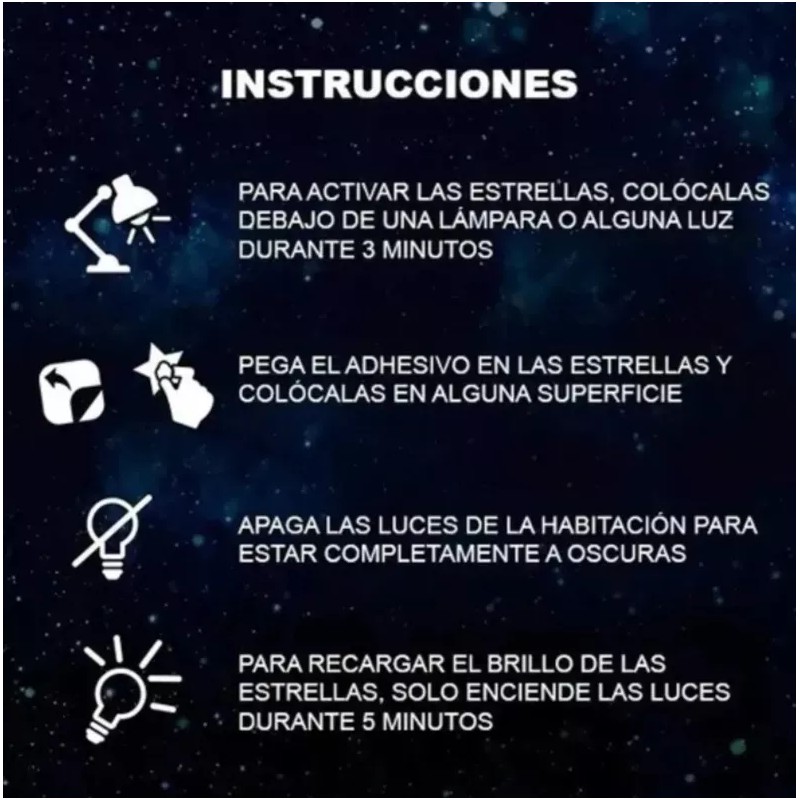 Molin Paquete 100 Estrellas Fluorescentes Fosforescente Adorno