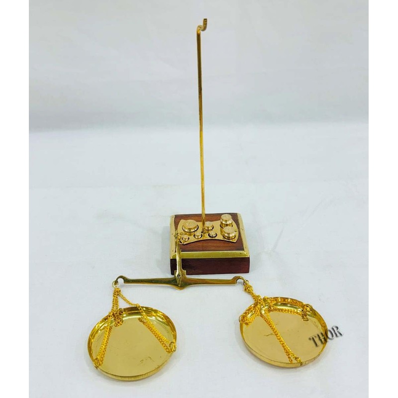 THOR INSTRUMENTS Brass Traditional Weight Scale Balance tarazu showpiece Brass