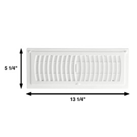 Hartford Ventilation Pop Up Floor Vent Register for 4” x 12” Duct Opening - Air Vent Deflector - Extender for Under Furniture, Couch, Cabinetry - Floor or Ceiling Use - White - (Pack of 2)