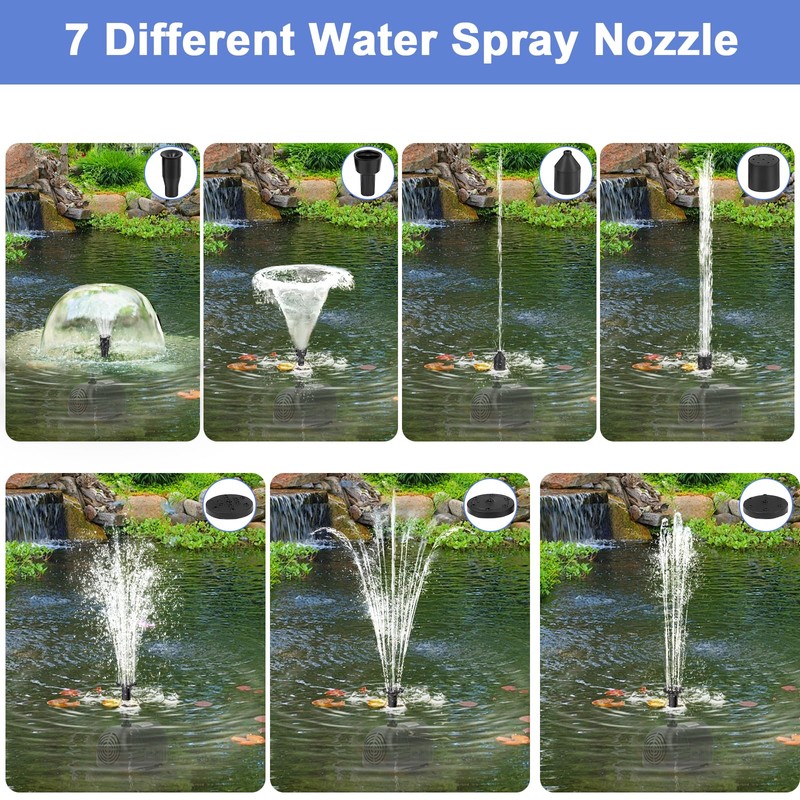 Solar Water Fountain Solar Powered Water Fountain 264GHP Solar Fountain
