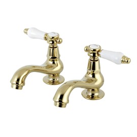 Kingston Brass KS1102BPL Basin Tap Faucet with Lever Handle, Polished Brass