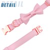 Soft Leather Bowtie Dog Collar - Adjustable Cute Bow Tie