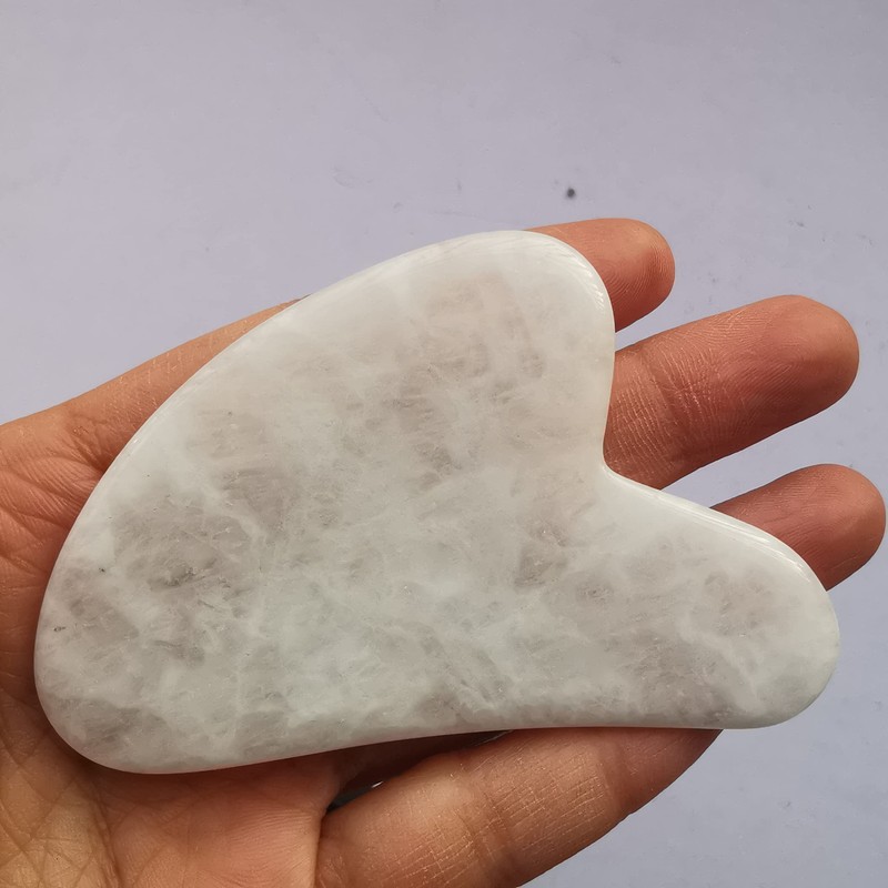 Lovionus89 Scraping Facial Massage Tools, Crystal Jade Guasha Stone Board