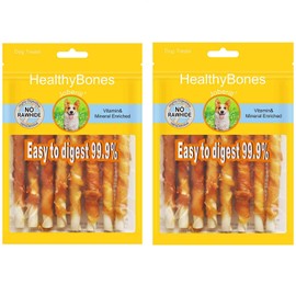 HealthyBones Chicken Breast Wrapped Natural Dog Treats for Maremma Sheepdog and Other Large Working Dogs, 18 Count