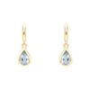 Ivy Gems 9ct Yellow Gold Half Hoop Blue Topaz Drop