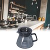 Coffee Kettle Heat Resistant Coffee Sharing Pot Transparent Black Glass