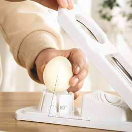 NV 2-in-1-Eierschneider, Universal-Eierschneider, Edelstahl-Schneiddraht, Eierteiler, Küchengeräte können Eier schneiden, zum Schneiden von Eiern, Pilzen usw, weiß