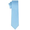 KissTies Mens Blue Solid Satin Tie Necktie Wedding Ties +
