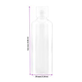 MOUYAT 30 Pack 100ml Travel Bottles Set, Clear Empty Plastic Bottle with Flip Cap, Portable Travel Containers Split Bottles for Travel or Makeup