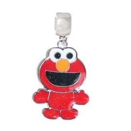 Heavens Jewelry BIG BABY ELMO SESAME STREET CHARM 1 1/4" IN LENGTH x 7/8" ACROSS SLIDER PENDANT ADD TO NECKLACE, CLOTHING ACCESSORIES, PET COLLAR, ETC.