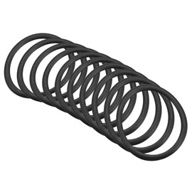 QUARKZMAN 34 mm x 27 mm x 3.5 mm Nitrile Rubber O-Rings x 10 Pieces Round Sealing Disc for Tap Plumber Repair Seal Connection [Black]