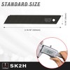 HAUTMEC 10PC 18mm Heavy Duty Utility Knife Blades, SK2H Steel