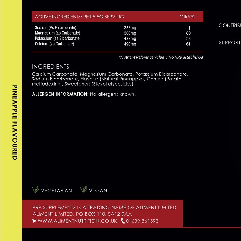 PRP Alkalising Salts - Alkaline Supplement 500g (Pineapple)