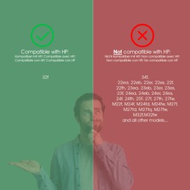 3IDEE VESA adapter compatible with HP 32f monitor - vesa mount adapter for monitor arm, wall mount or vesa bracket - 75x75mm