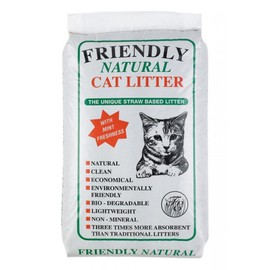 Friendly Natural Straw Based Cat Litter 20kg, clear