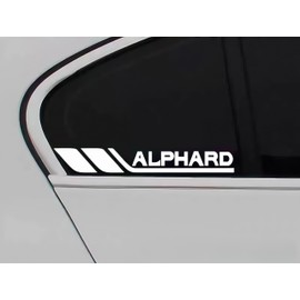 Alphard Body Sticker Fender Universal Door Side Rear Glass Side Skirt Emblem Hides Scratches Improve Appearance Cool Personality Decoration Racing Style Sticker 2 Pieces (Black, Alphard) [Parallel