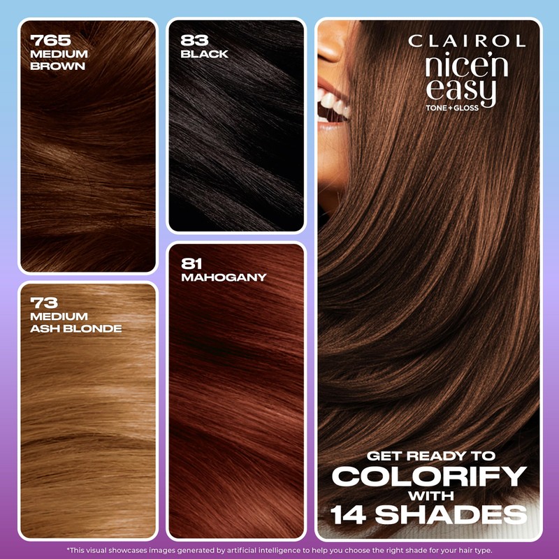 CLAIROL NICE'N EASY TONE+GLOSS SEMI PERMANENT HAIR DYE - 511/77