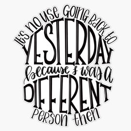 Alice in Wonderland Quote Sticker Bumper Sticker Vinyl Decal 5"