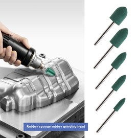 Create idea Pack of 30 Rubber Polishing Bits, Cylindrical Conical Polishing Tip, 3 mm Mandrel, 4 mm, 6 mm, 8 mm, 10 mm, 12 mm Head for Grinding, Polishing