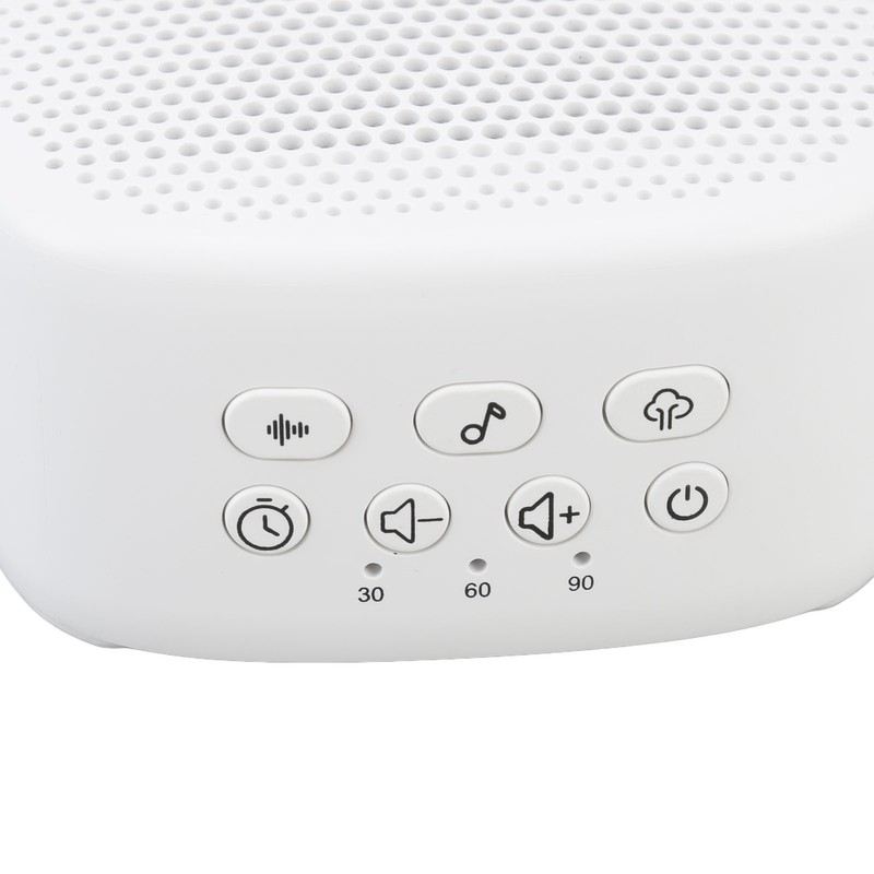 Sleep Sound Machine Intelligent Timing Adjustable Volume USB Charging White