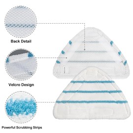 5 pcs Replacement Steam Mop Pads,Microfiber Steam Mop Pads Washable Mopping Pad Accessories