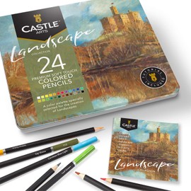 Castle Arts Coloured Pencils Set, Pack of 24