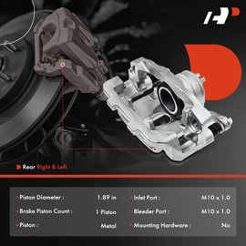 A-Premium Disc Brake Caliper Assembly with Bracket Compatible with Select Infiniti and Nissan Models - QX56 2011-2013, QX80 2014-2018, Armada 2017-2018, V8 5.6L - Rear Side, 2-PC Set