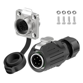 E-WeiChat EW-LP16 Industrial Waterproof Connectors IP68 Fast Plug-in Aviation Connectors Anti-Electromagnetic Interference Circular Connectors Quick Disconnect Electrical Connectors M16 2-9 Pin Flange