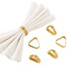 Folkulture Gold Napkin Rings Set of 6, Rustic Metal Napkin
