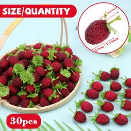 Gresorth 30pcs Artificial Raspberry Fake Fruit Decoration Home House Kitchen Cabinet Food Model