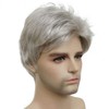 Lydell Men Wig Natural Short Straight Hair Synthetic Full Wigs